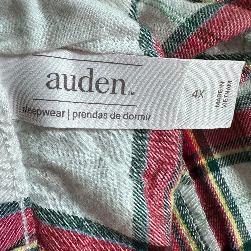 ⭐️Auden Tartan Plaid Pants in‎ Red and Green Size 4X